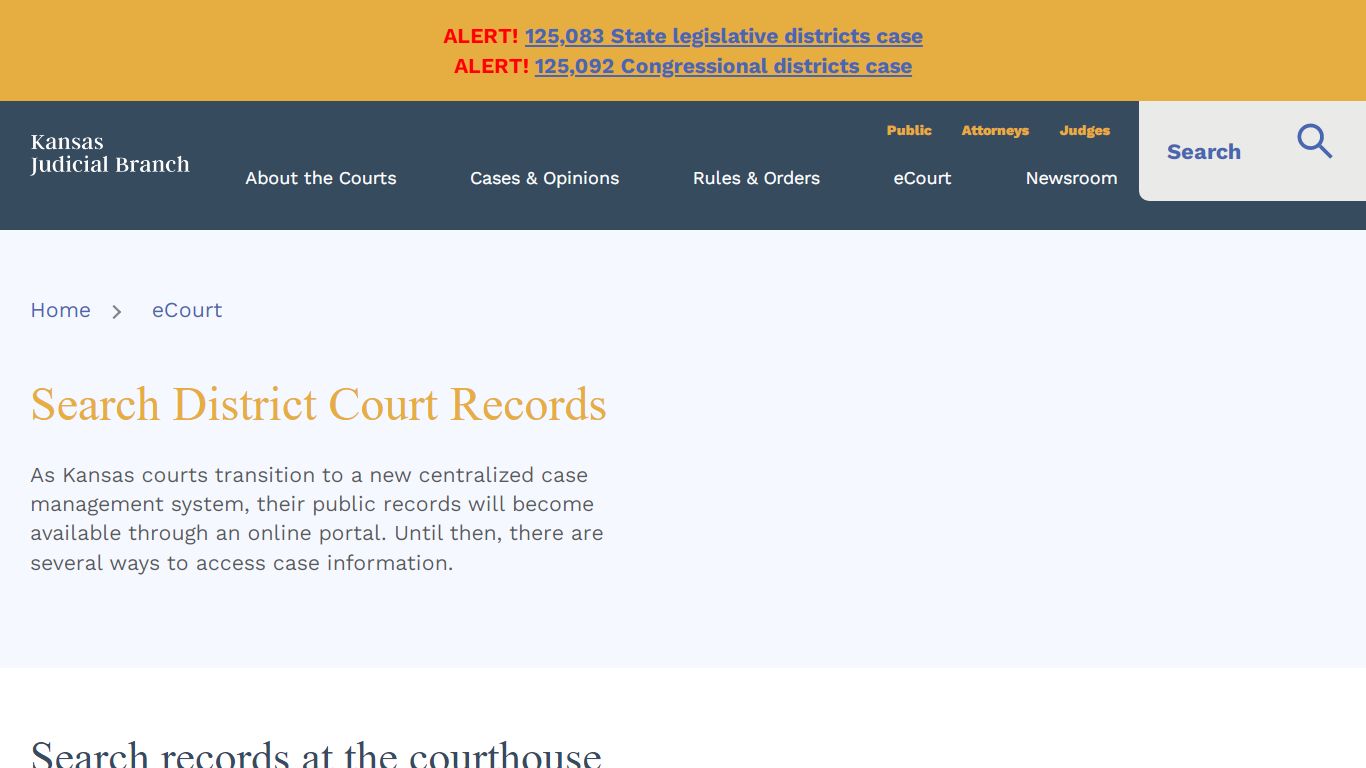 KS Courts - Search District Court Records